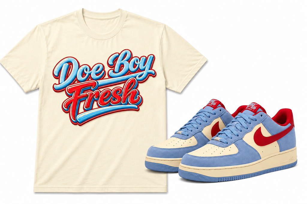 Doe Boy Fresh Tee – Sneaker Match (White / Cream)
