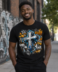 Faith Hope 4Ever Graffiti Cross Tee