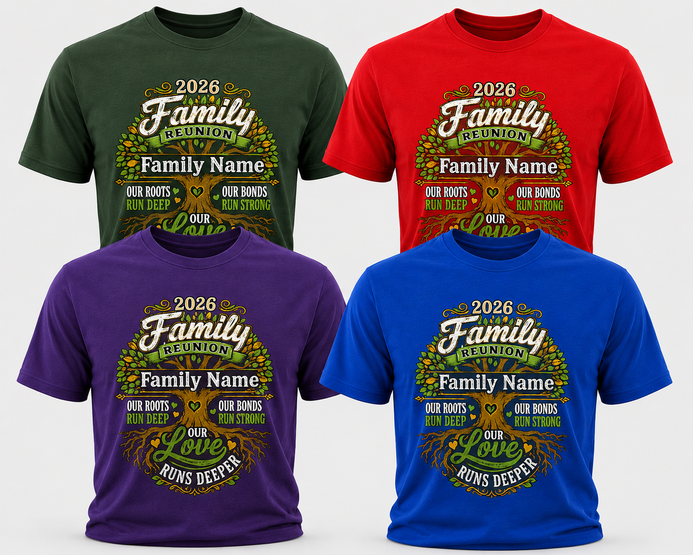 Family Reunion T-Shirts – 3 Designs | Custom Orders Available