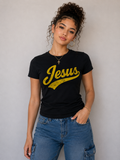 Jesus Baseball Script Graphic Tee
