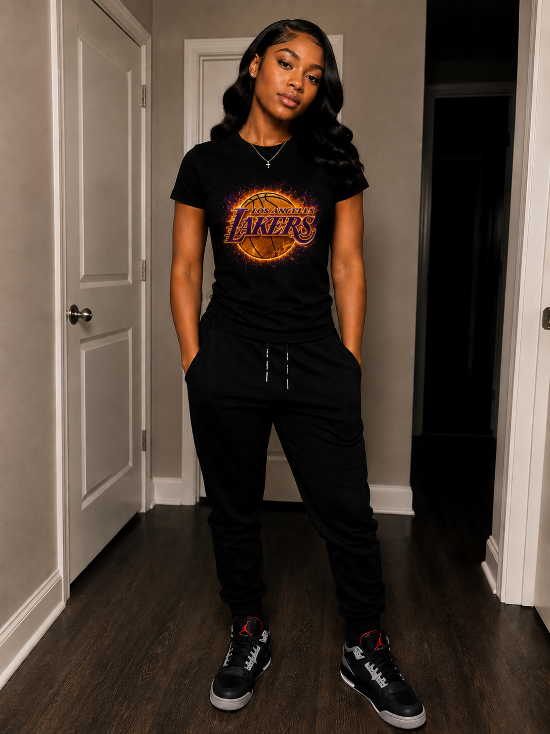 Lakers Fire Graphic Tee