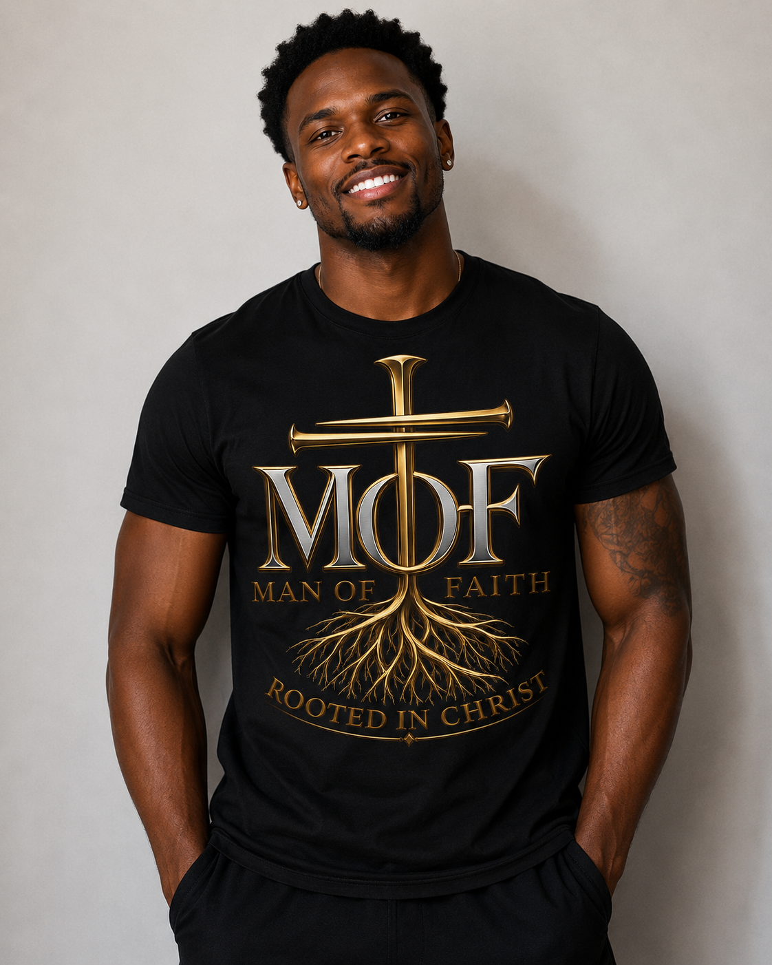 MOF Man of Faith – Rooted in Christ Tee