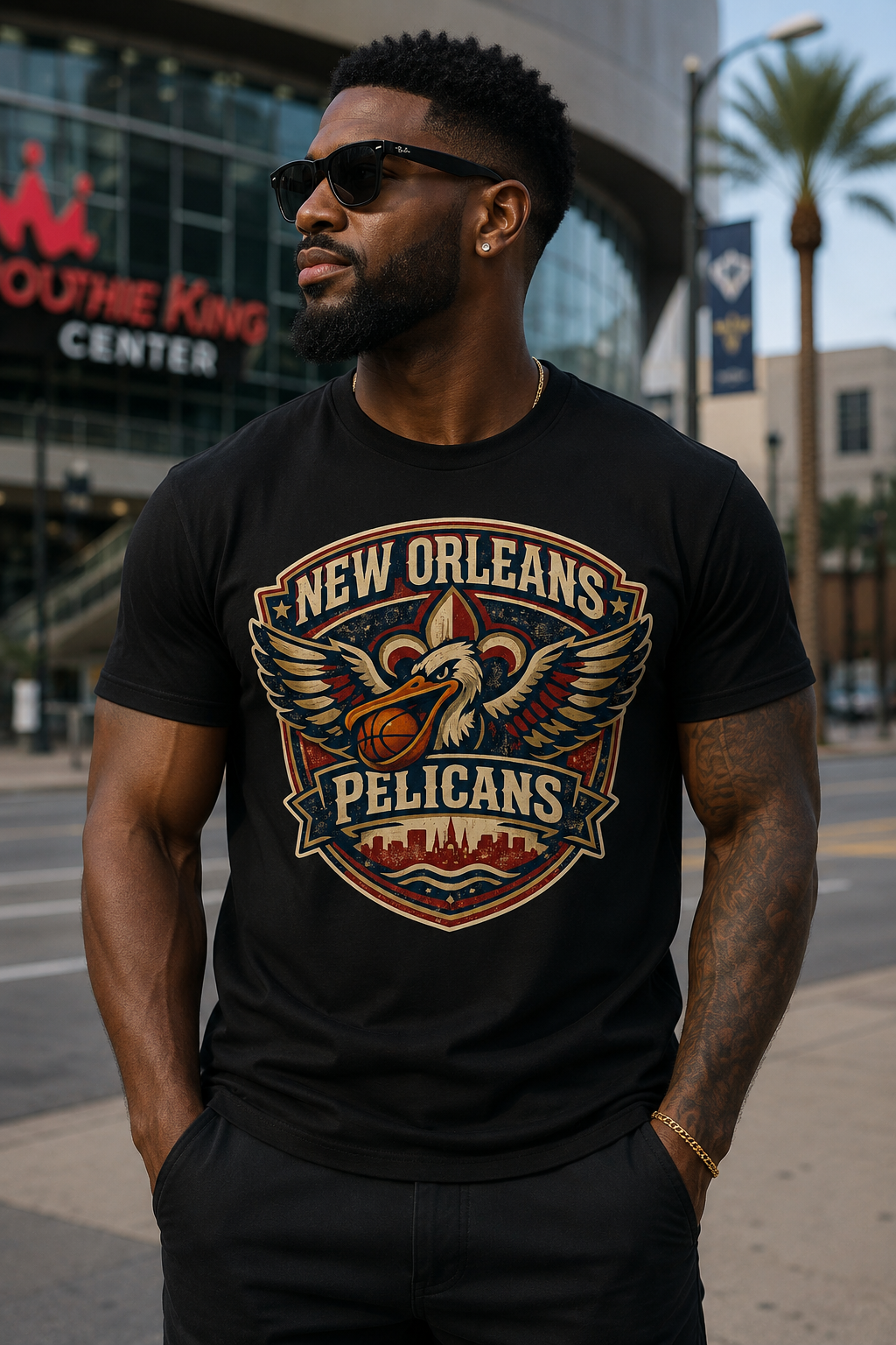 New Orleans Pelicans Graphic Tee – Royal Blue Street Edition