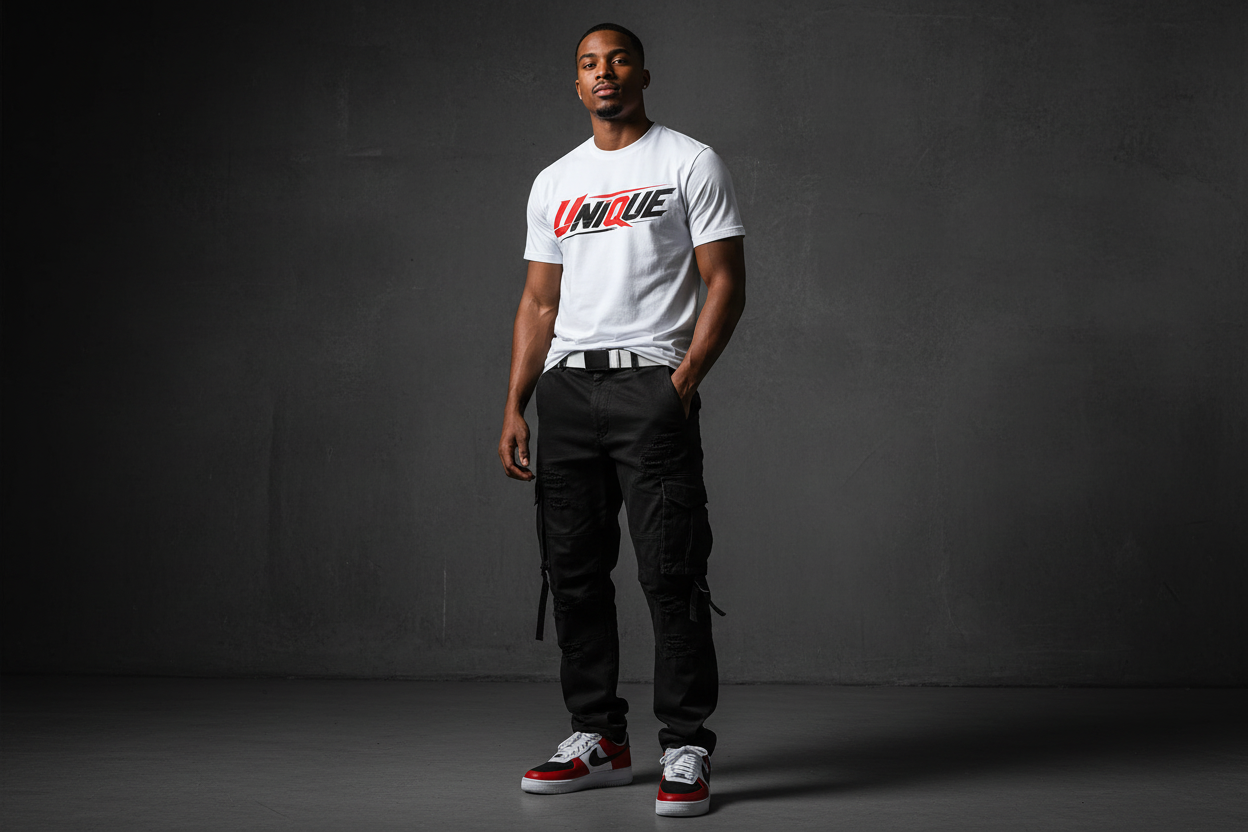 UNIQUE Tee On-Model Mockup